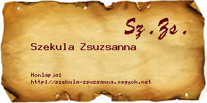 Szekula Zsuzsanna névjegykártya